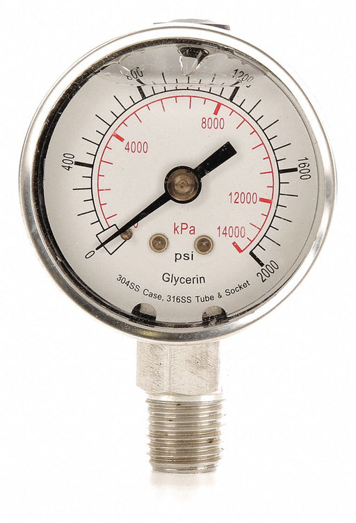 D1359 Pressure Gauge Liquid Filled 2 In