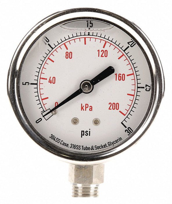 D1364 Pressure Gauge Liquid Filled 2-1/2 In