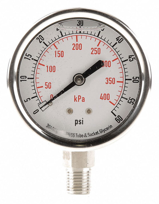 D1364 Pressure Gauge Liquid Filled 2-1/2 In