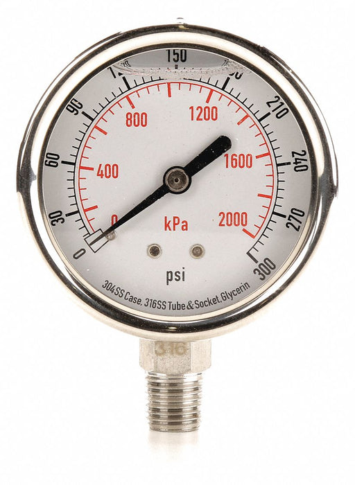 D1364 Pressure Gauge Liquid Filled 2-1/2 In