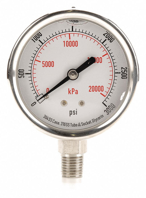 D1364 Pressure Gauge Liquid Filled 2-1/2 In