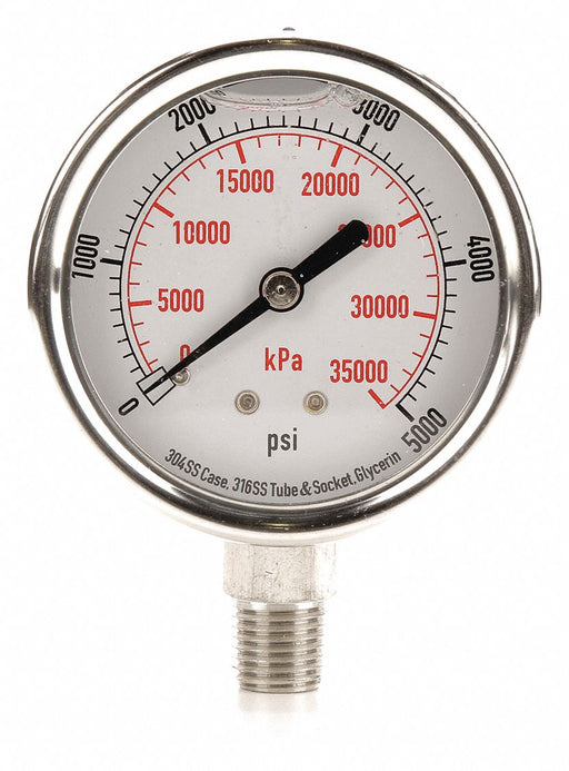 D1364 Pressure Gauge Liquid Filled 2-1/2 In