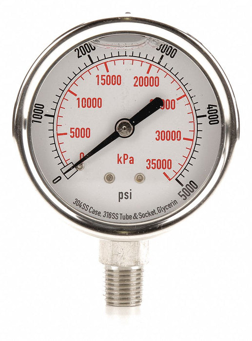 D1364 Pressure Gauge Liquid Filled 2-1/2 In