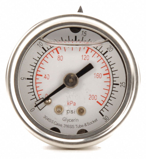D1356 Pressure Gauge Liquid Filled 1-1/2 In