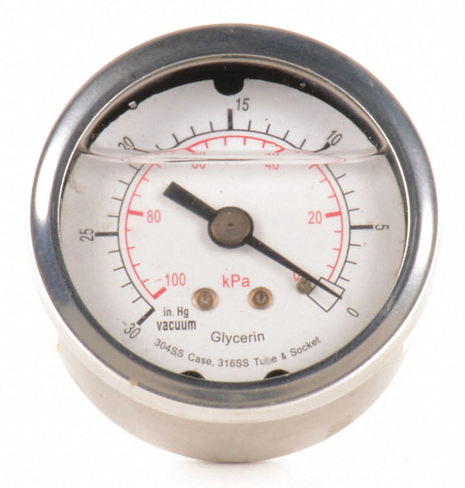 D1361 Vacuum Gauge Liquid Filled 2 In