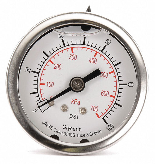 D1361 Pressure Gauge Liquid Filled 2 In