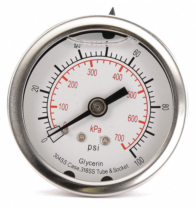 D1361 Pressure Gauge Liquid Filled 2 In