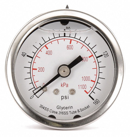 D1361 Pressure Gauge Liquid Filled 2 In