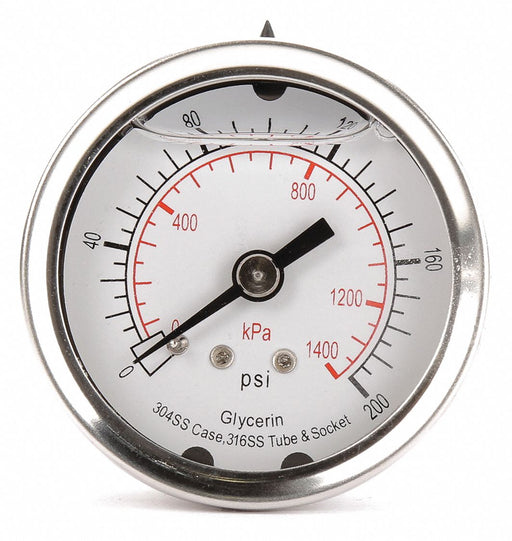 D1361 Pressure Gauge Liquid Filled 2 In