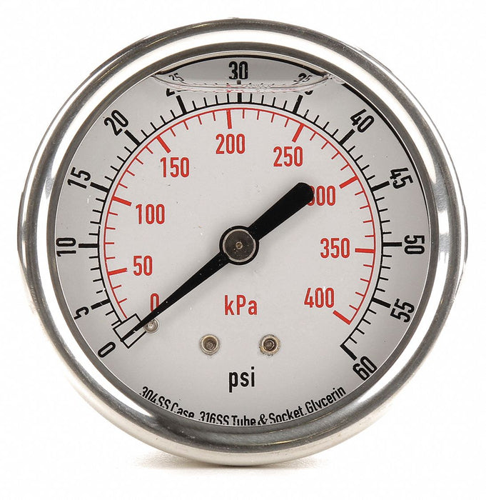 D1365 Pressure Gauge Liquid Filled 2-1/2 In