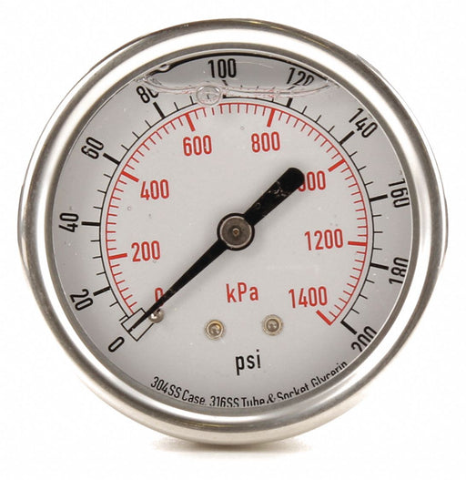 D1365 Pressure Gauge Liquid Filled 2-1/2 In