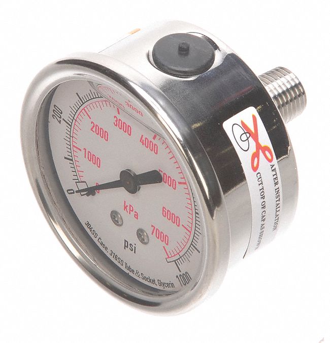 D1365 Pressure Gauge Liquid Filled 2-1/2 In