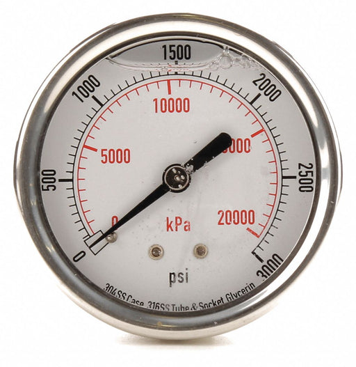 D1365 Pressure Gauge Liquid Filled 2-1/2 In