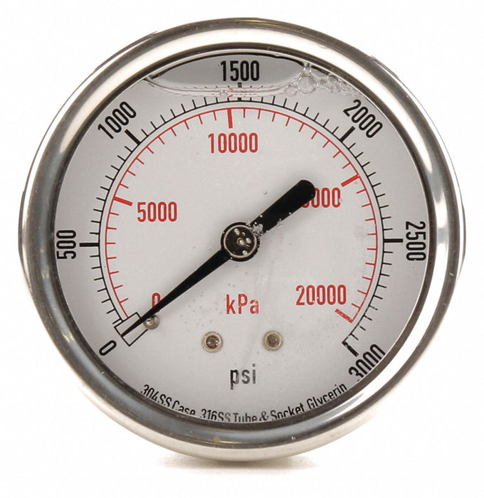 D1365 Pressure Gauge Liquid Filled 2-1/2 In