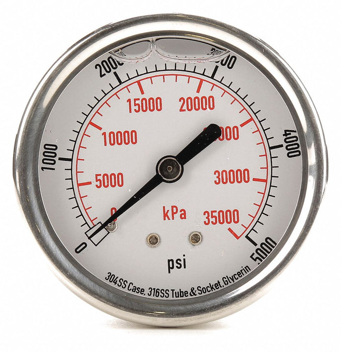 D1365 Pressure Gauge Liquid Filled 2-1/2 In