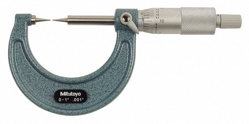 Point Micrometer 0-1 In 15 Deg Steel