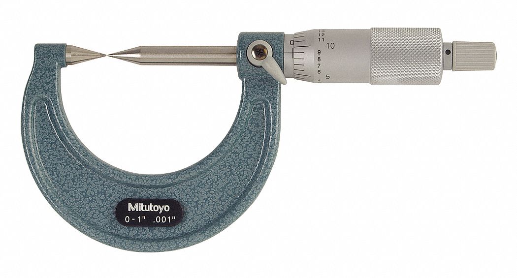 Point Micrometer 0-1 In 30 Deg Carbide