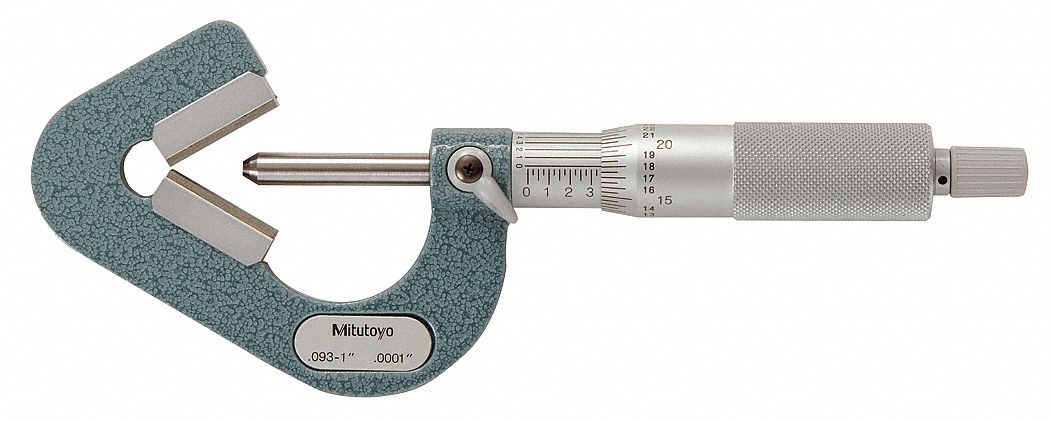 V-Anvil Micrometer 0.09-1 In 0.0001
