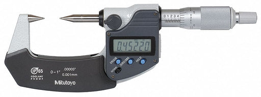 Point Micrometer Digital 0-1 In 30 Deg