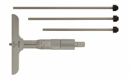 Depth Micrometer 0-4 In 4 In Base 4 Rods