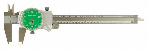 N1164 Dial Caliper 6 In Green 0.100/Rev