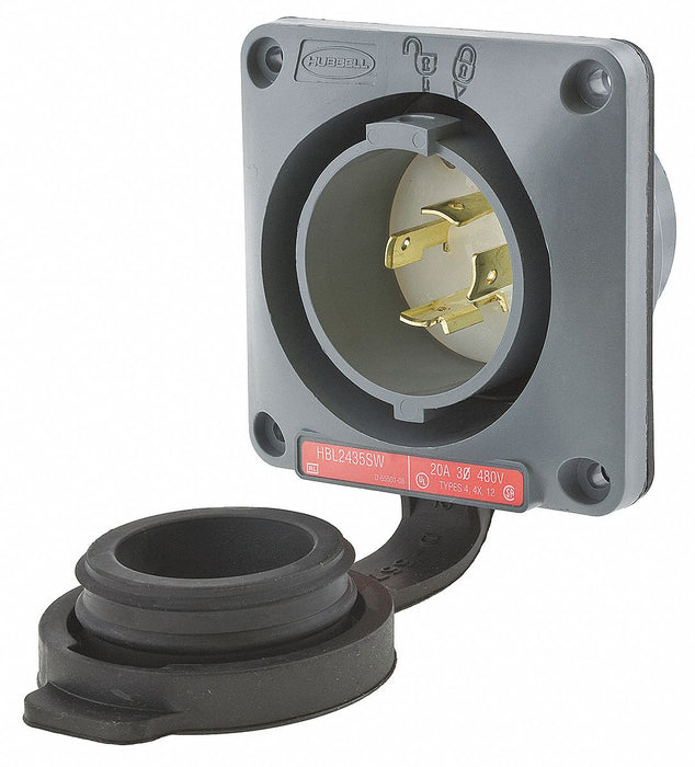 WT Flg LckInl 20A Gray White L16-20P PBT