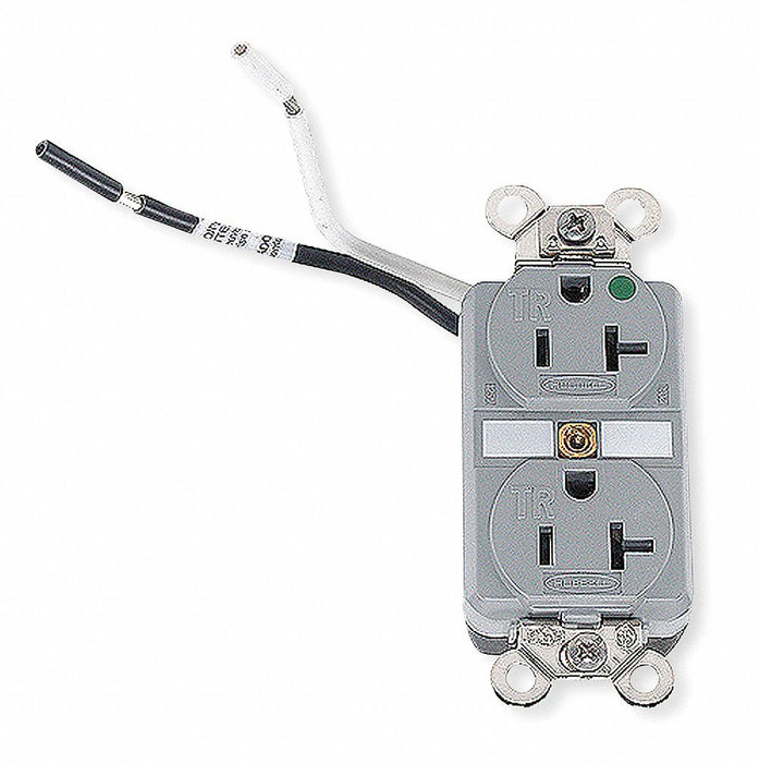 Receptacle Gray 20 A 2P3W Back Side 1PK