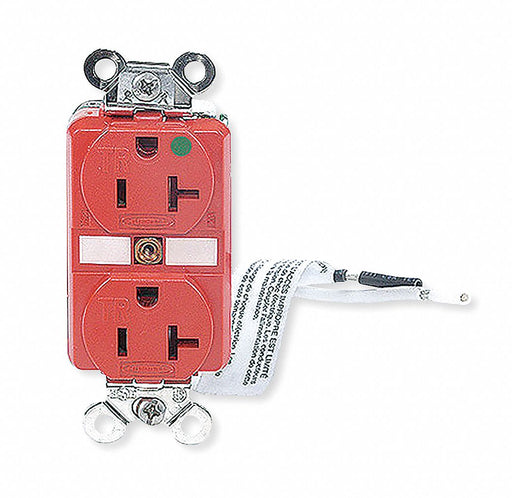 Receptacle Red 20 A 2P3W Back Side 1PK