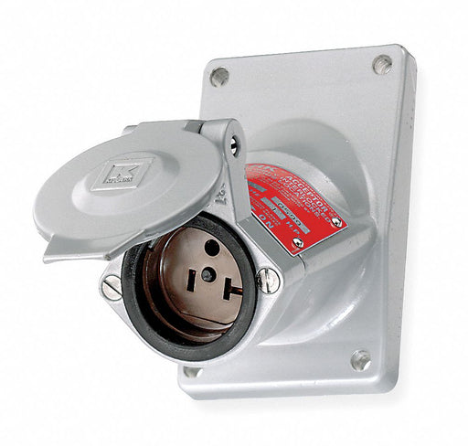 Receptacle Metallic 20 A 2P3W Back 1PK