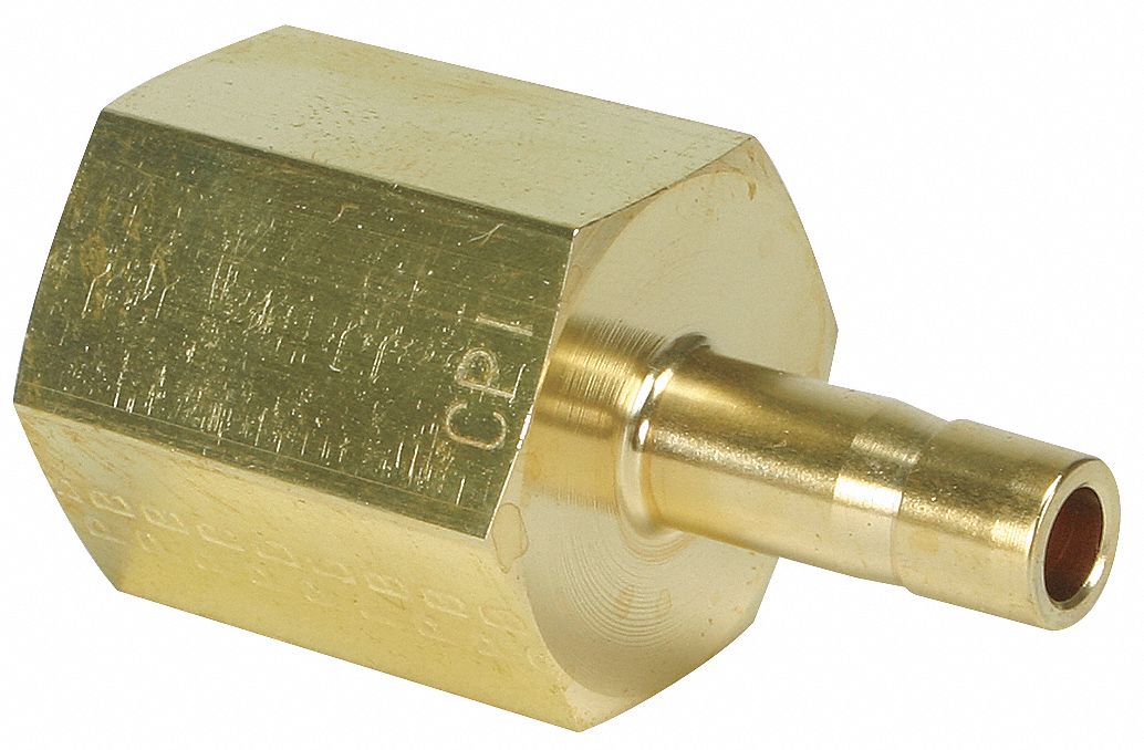 Strt Brass Comp. 3/8 in Comp. 1/4 in