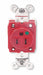 Receptacle Red 15 A 2P3W Back Side 1PK