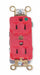 Receptacle Red 20 A 2P3W Back Side 1PK