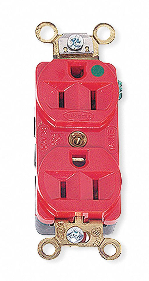 Receptacle Red 20 A 2P3W Back Side 1PK