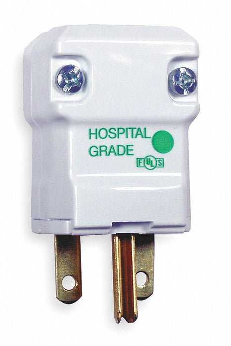 Straight Blade Plug White 15 A Hng 6-15P