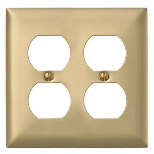 Dup Recept Wll Plt Stnd Brass 2Gng Brsh