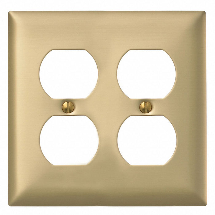 Dup Recept Wll Plt Stnd Brass 2Gng Brsh