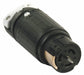 Lockng Plug Strt 50 A Blk Wht Nyl 4Blds