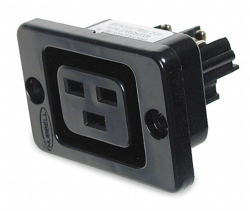 Receptacle Single 20A Non-NEMA 250V Blck