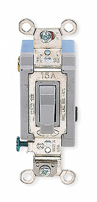 Wall Switch Gray 15A Back Side SnglPole