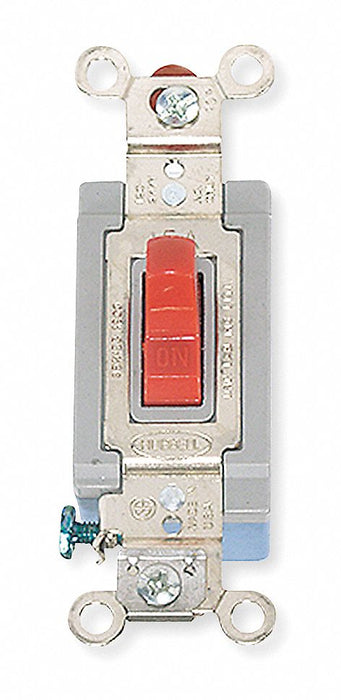 Wall Switch Red 15A Back Side SnglPole
