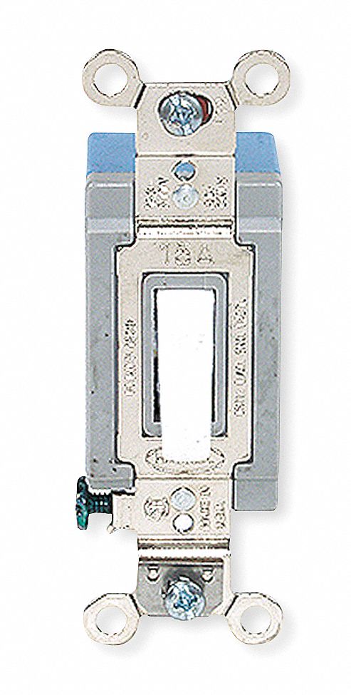 Wall Switch Wht 15A Back Side SnglPole