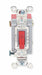 Wall Switch Red 20A Back Side DblPole