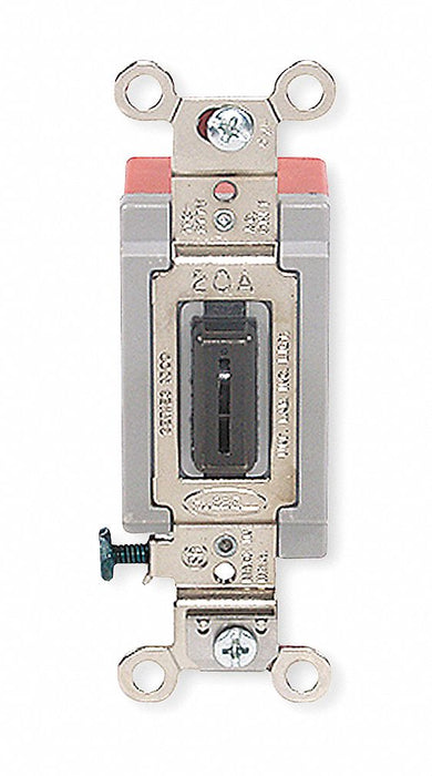 WllSwtch Blk 20A Bk Sd DblPole/DblThrow
