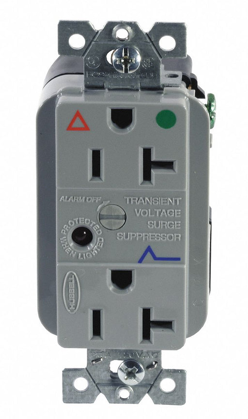 Receptacle Gray 20 A 2P3W Back 1PK