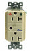 Receptacle Ivory 20 A 2P3W Back 1PK