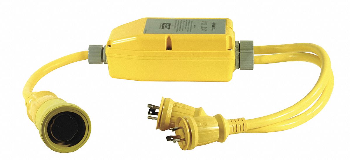 MarineAdapter 4-1/2ft Yellow 2Outlet