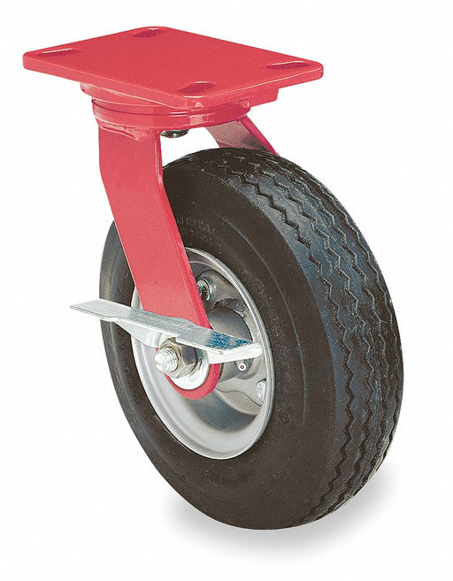 Plate Caster Swivel Rubber 15 1/2 H