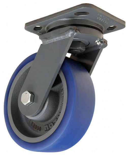 Plate Caster Swivel Polyurethane 7 1/2 H