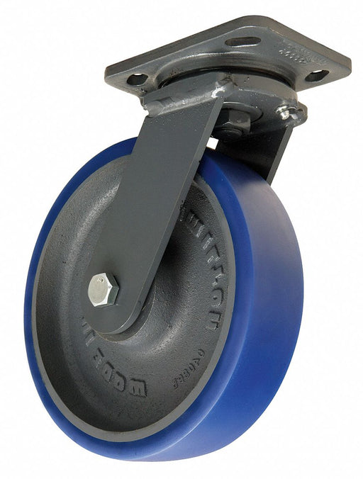 Plate Caster Swivel Polyurethane 9 1/2 H
