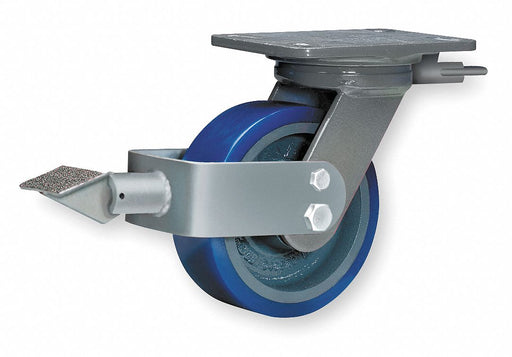 Plate Caster Swivel Polyurethane 7 1/2 H